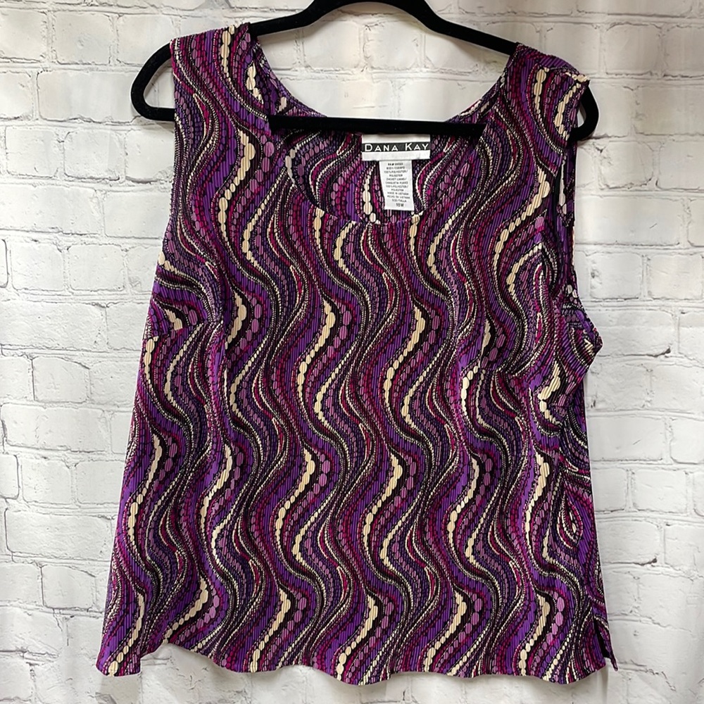 Dana Kay ribbed tank blouse size 18W